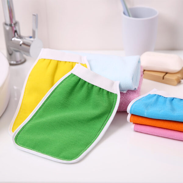 Colorful Exfoliating Double-Sided Bath Scrub Glove